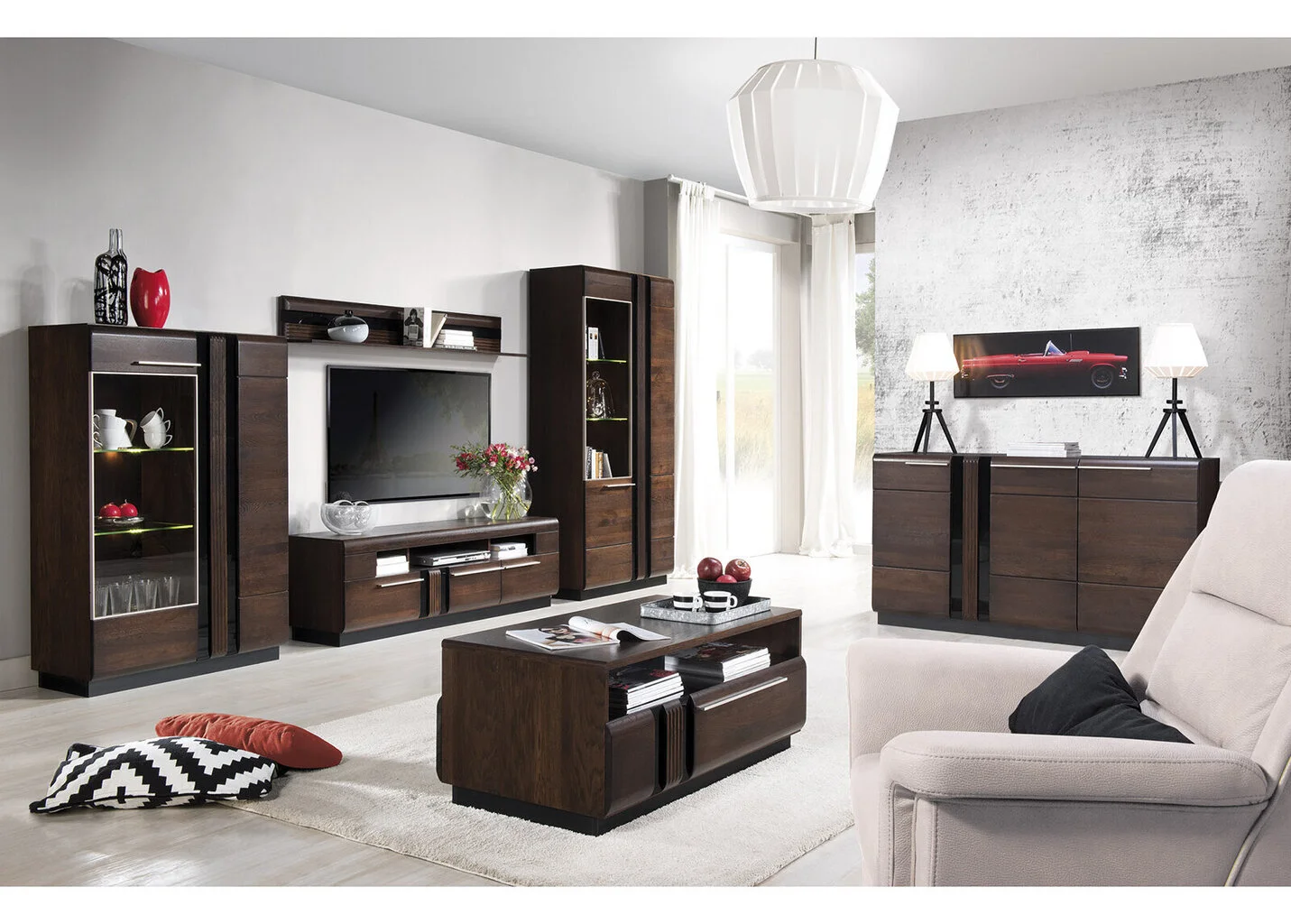 Seinähylly Porti, Suklaa-tammi 3 Seinähylly Porti, Suklaa-tammi - Image 3