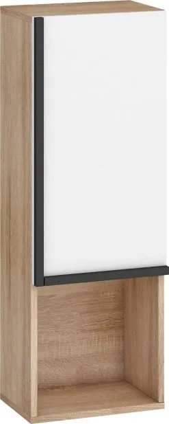 Seinäkaappi Meblocross Lars 11 1D, Valkoinen/vaalea Tammi