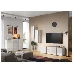 Seinäkaappi Pescara 2750, Valkoinen/ruskea -NORE Kalusteet Myymälä seinakaappi pescara 2750 valkoinenruskea 384d7 palaute reference