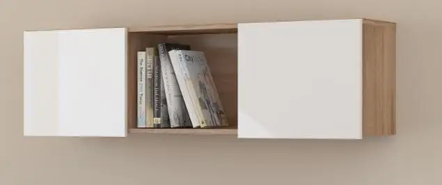 Meblocross Seinäkaappi Uno, Tammi/valkoinen 1 Meblocross Seinäkaappi Uno, Tammi/valkoinen