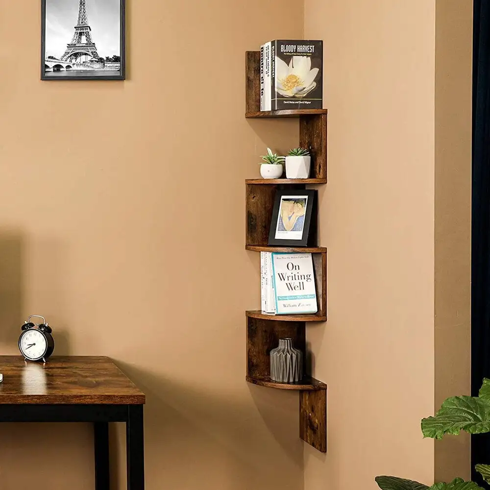 Seinäkulmahylly Selsey Kaliopsi, Ruskea 4 Seinäkulmahylly Selsey Kaliopsi, Ruskea - Image 4