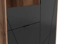 Black Red White Showcase BRW Forn 2D1W, Ruskea/musta. -NORE Kalusteet Myymälä showcase brw forn 2d1w ruskeamusta dc408 palaute reference