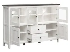 Black Red White Showcase BRW Hesen 3W2D2S, Vaaleanharmaa / Harmaa. -NORE Kalusteet Myymälä showcase brw hesen 3w2d2s vaaleanharmaa harmaa 4e0df netistai reference