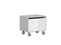 Black Red White Siirrettävä Kaappi BRW Nandu, Harmaa/valkoinen