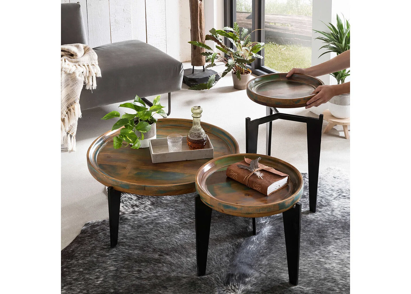 Sivupöytä Fiume 46, Ruskea / Eri Värejä 3 Sivupöytä Fiume 46, Ruskea / Eri Värejä - Image 3