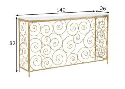 Sivupöytä Glam, 140x36 Cm, Kulta/valkoinen -NORE Kalusteet Myymälä sivupoyta glam 140x36 cm kultavalkoinen 496f1 hinta reference