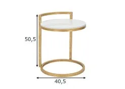 Sivupöytä Glam 50, Kulta / Valkoinen 9 Sivupöytä Glam 50, Kulta / Valkoinen -NORE Kalusteet Myymälä sivupoyta glam 50 kulta valkoinen 63692 halvempi reference