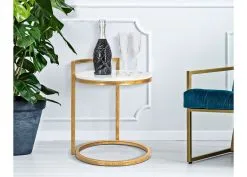 Sivupöytä Glam 50, Kulta / Valkoinen 8 Sivupöytä Glam 50, Kulta / Valkoinen -NORE Kalusteet Myymälä sivupoyta glam 50 kulta valkoinen 92889 palaute reference