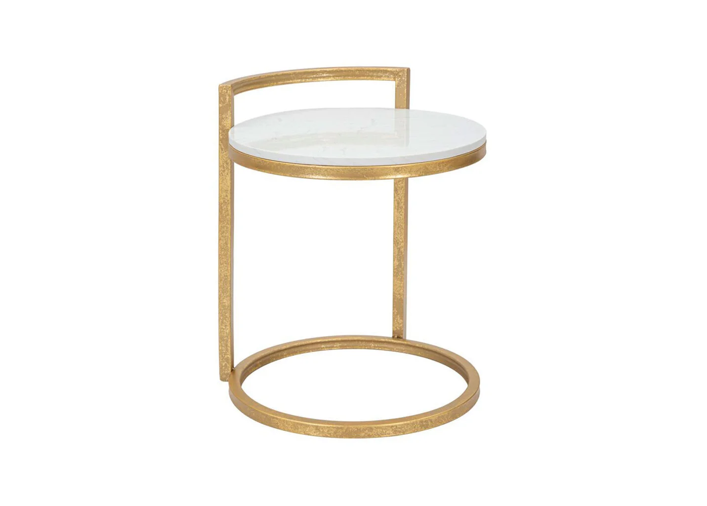 Sivupöytä Glam 50, Kulta / Valkoinen 1 Sivupöytä Glam 50, Kulta / Valkoinen