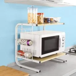 SoBuy FRG092-N -hylly Keittiöön, 52,5 X 51 X 37 Cm, Ruskea / Valkoinen -NORE Kalusteet Myymälä sobuy frg092 n hylly keittioon 525 x b47d6 netistai reference