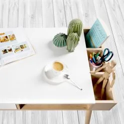 KLUPS Sofie Työpöytä, Valkoinen/ruskea 10 KLUPS Sofie Työpöytä, Valkoinen/ruskea -NORE Kalusteet Myymälä sofie tyopoyta valkoinenruskea 35754 halvempi reference