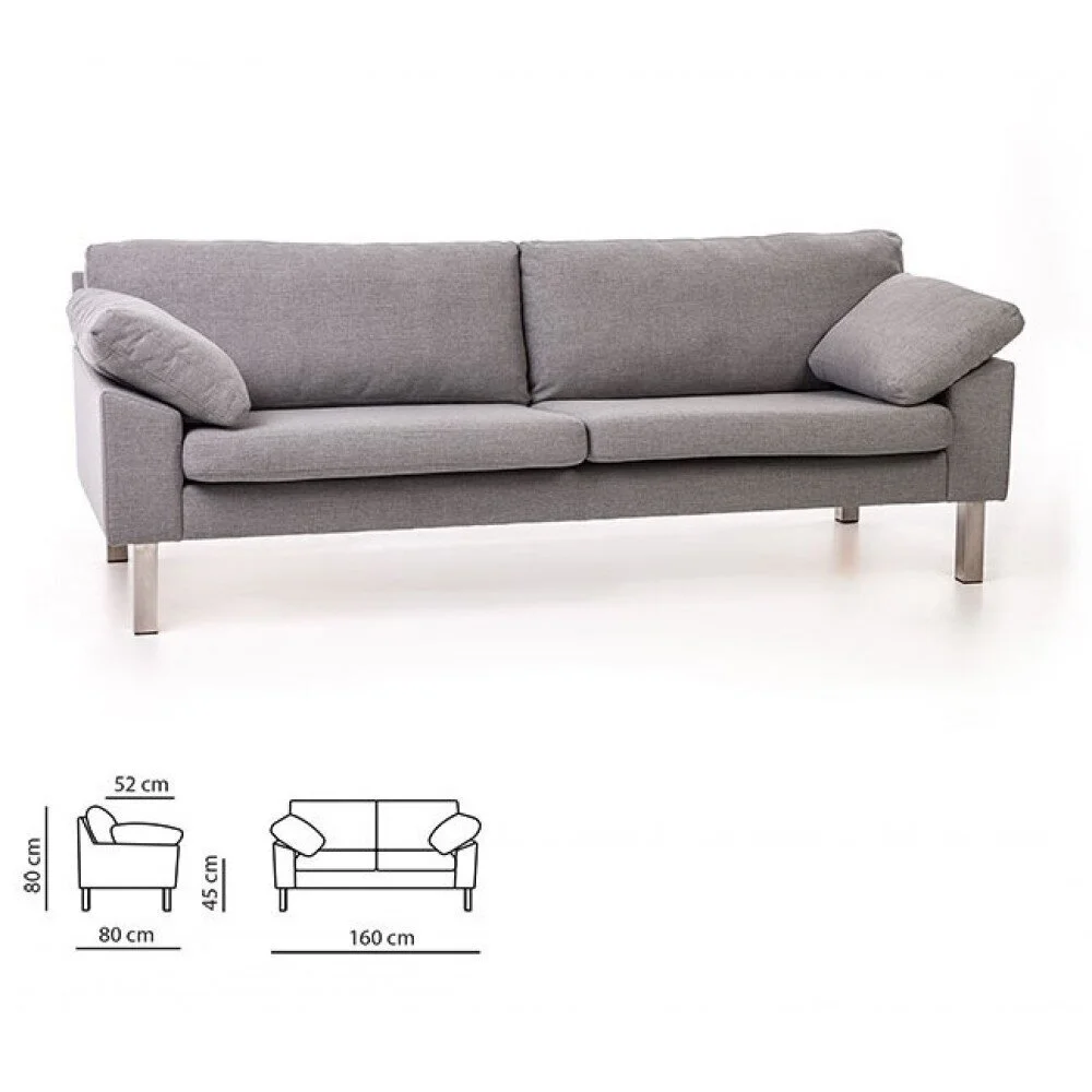 Sohva Fiona, 2-istuttava, Metallijalat, Sohva Fiona, 2-istuttava, Musta Inari 100, Metallijalat, Geltonas 3 Sohva Fiona, 2-istuttava, Metallijalat, Sohva Fiona, 2-istuttava, Musta Inari 100, Metallijalat, Geltonas - Image 3