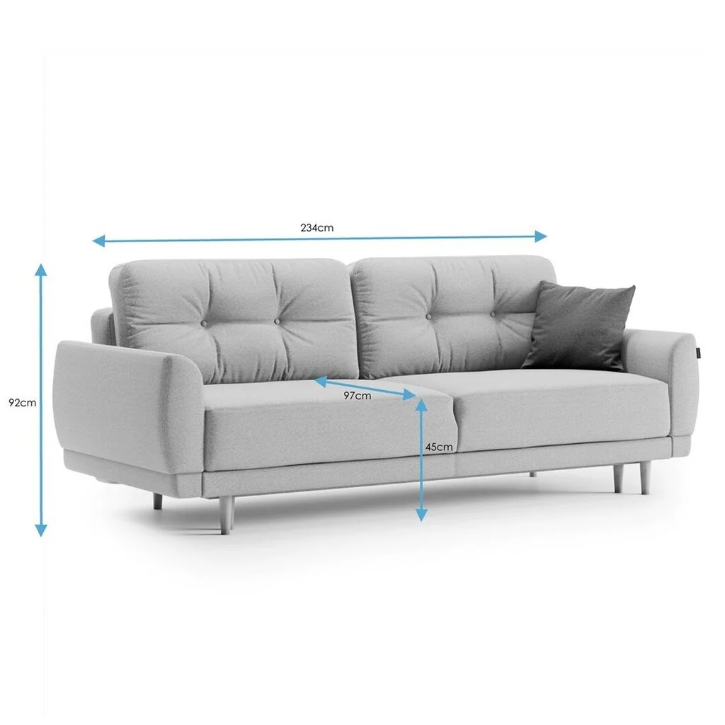 Sohva Homede Canto 3S, Harmaa 6 Sohva Homede Canto 3S, Harmaa - Image 6