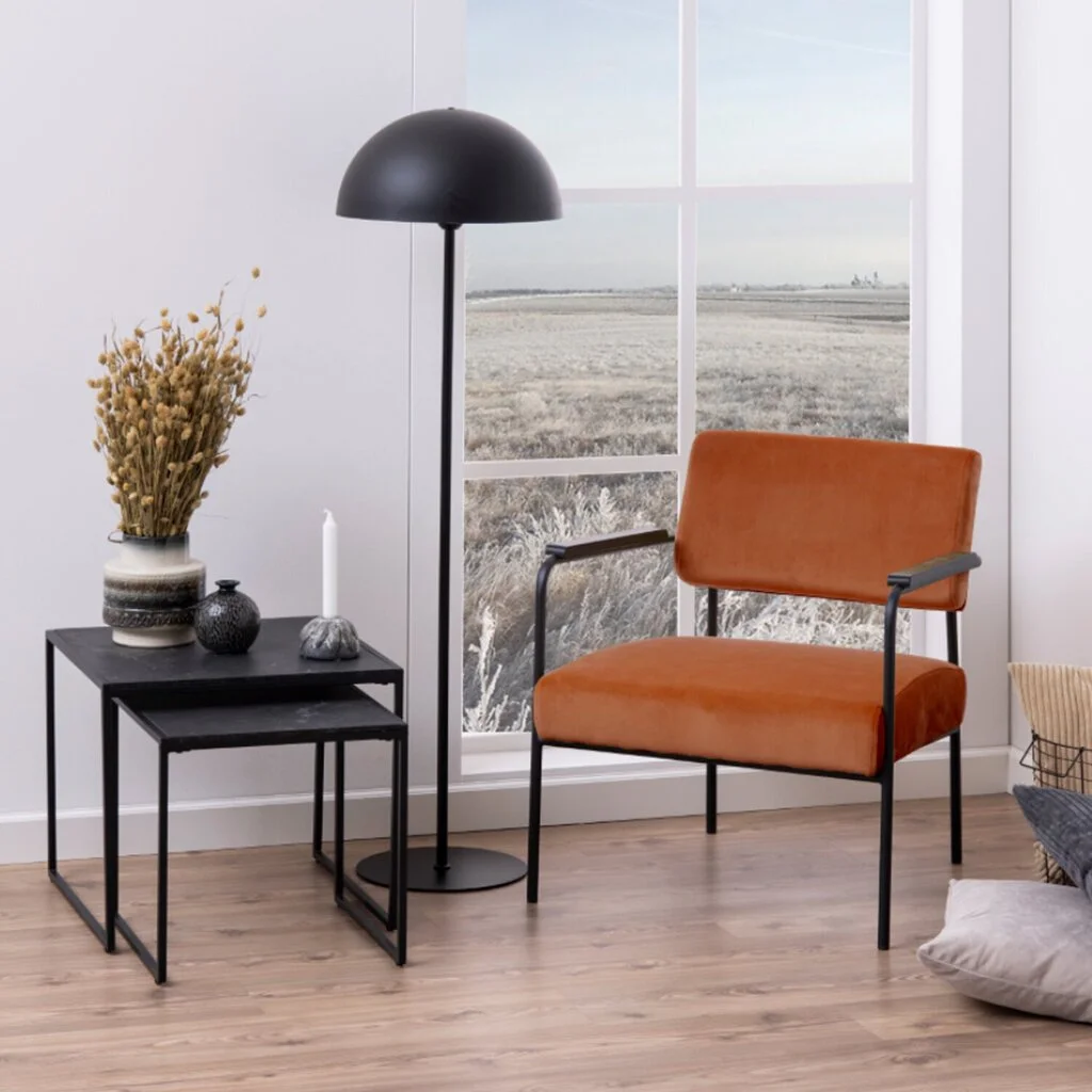 Sohvapöydät 2 Kpl INFINITY, 50x50xH45cm, Musta Marmori 2 Sohvapöydät 2 Kpl INFINITY, 50x50xH45cm, Musta Marmori - Image 2