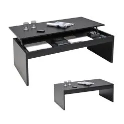 Weber Industries Sohvapöytä Darwin, Säädettävä, Musta