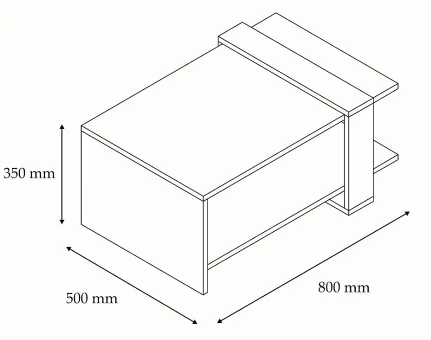 Sohvapöytä Kalune Design Gaye, Ruskea/valkoinen 3 Sohvapöytä Kalune Design Gaye, Ruskea/valkoinen - Image 3