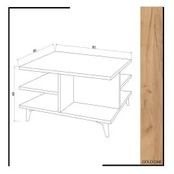 Sohvapöytä Kalune Design Skull, Ruskea -NORE Kalusteet Myymälä sohvapoyta kalune design skull ruskea 31900 palaute reference