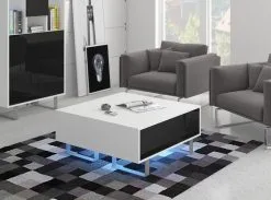 Meblocross Sohvapöytä King 8, Valkoinen/musta