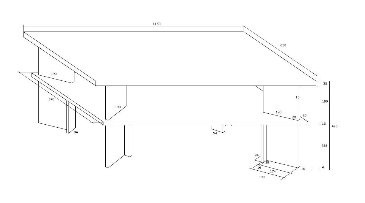 Meblocross Sohvapöytä Vectra II, Tammen Väri 2 Meblocross Sohvapöytä Vectra II, Tammen Väri - Image 2