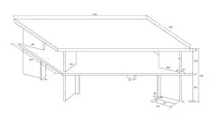 Meblocross Sohvapöytä Vectra II, Valkoinen/musta -NORE Kalusteet Myymälä sohvapoyta vectra ii valkoinenmusta a0460 hinta reference