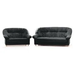 Sohvasetti Aleksandra 3 + 2, Musta 0101, , Must 0101, Jalad - Kask