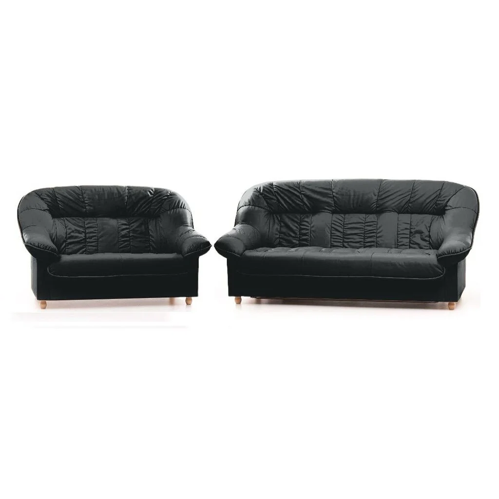 Sohvasetti Aleksandra 3 + 2, Musta 0101, , Must 0101, Jalad - Kask 1 Sohvasetti Aleksandra 3 + 2, Musta 0101, , Must 0101, Jalad - Kask