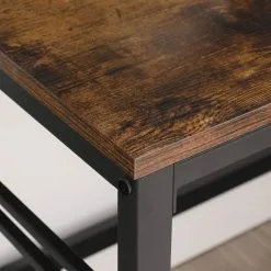 Songmics-pöytä Hyllyllä, 120x60 Cm, Ruskea/musta -NORE Kalusteet Myymälä songmics poyta hyllylla 120x60 cm ruskeamusta 44f06 osta reference