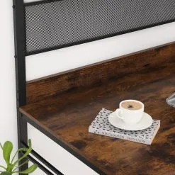 Songmics-pöytä Hyllyllä, 120x60 Cm, Ruskea/musta -NORE Kalusteet Myymälä songmics poyta hyllylla 120x60 cm ruskeamusta b4c61 palaute reference