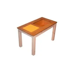 Ei Määritelty Suorakaiteen Muotoinen Lasten Leikkipöytä Lego, 64 Cm, Ruskea/keltainen