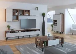 Meblocross Sven 1DPZ Seinäkaappi, Tummanruskea/valkoinen -NORE Kalusteet Myymälä sven 1dpz seinakaappi tummanruskeavalkoinen 489d0 netistai reference