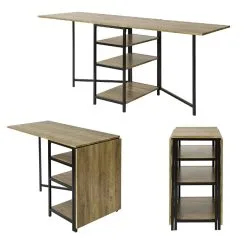 SoBuy Taitettava Ruokapöytä 3 Hyllyllä FWT62-N -NORE Kalusteet Myymälä taitettava ruokapoyta 3 hyllylla fwt62 n 3a8ba netistai reference