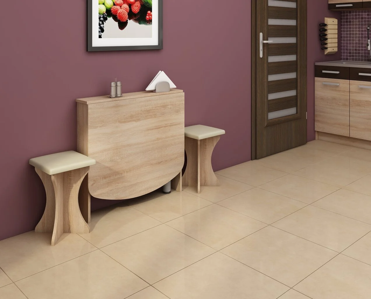 Taittuva Pöytä Expert 6, Vaalea Sonoma 5 Taittuva Pöytä Expert 6, Vaalea Sonoma - Image 5