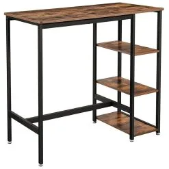 Tankopöytä Songmics Maalaismainen 109x60 Cm, Ruskea/musta, 70x100