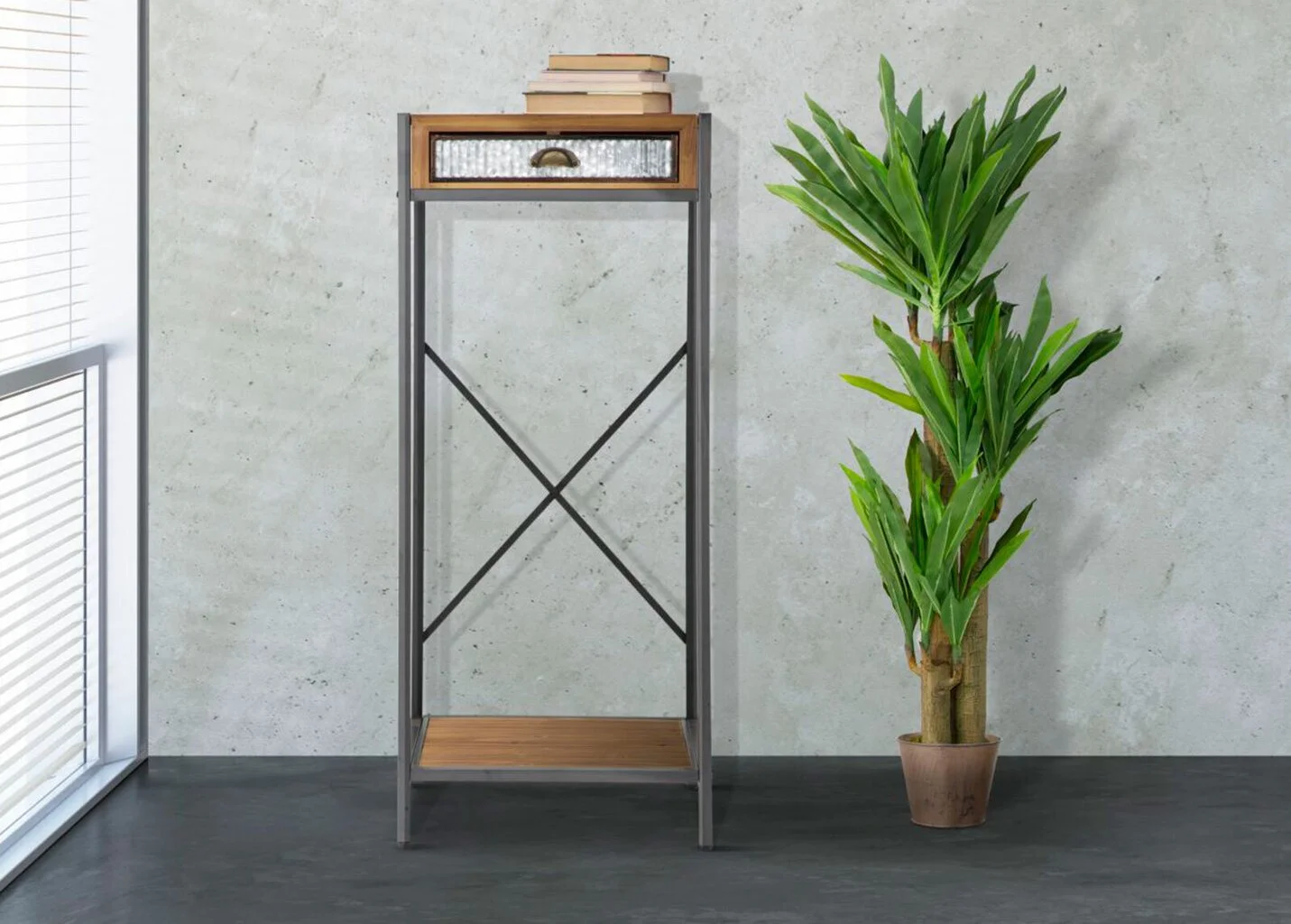 Teollinen Konsolipöytä, Ruskea/harmaa 6 Teollinen Konsolipöytä, Ruskea/harmaa - Image 6