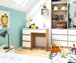 NORE Tietokonepöytä A-7 90 Cm Vasen - Sonoma-kiiltävä Valkoinen 6 NORE Tietokonepöytä A-7 90 Cm Vasen - Sonoma-kiiltävä Valkoinen -NORE Kalusteet Myymälä tietokonepoyta a 7 90 cm vasen sonoma 55786 netistai reference