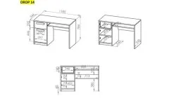 ML Meble Tietokonepöytä Drop 14, Tummanharmaa -NORE Kalusteet Myymälä tietokonepoyta drop 14 tummanharmaa a24d6 hinta reference