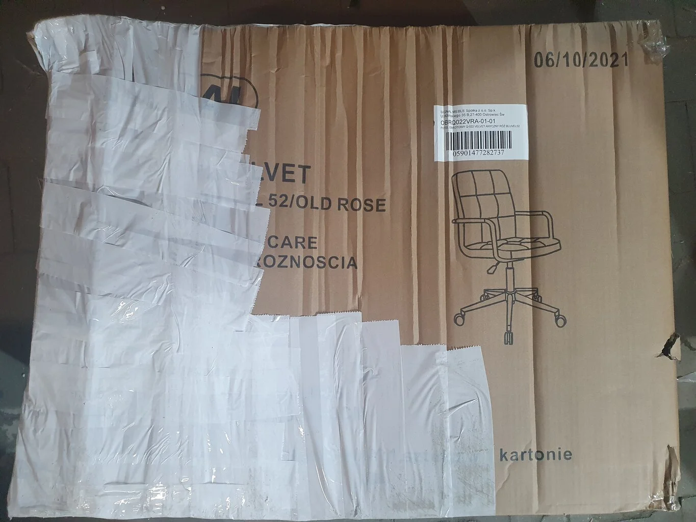 Toimistotuoli Signal Meble Q-022 Velvet, Vaaleanpunainen 2 Toimistotuoli Signal Meble Q-022 Velvet, Vaaleanpunainen - Image 2