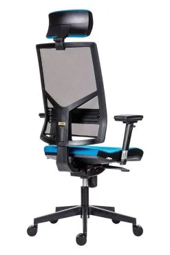 Toimistotuoli Wood Garden Syn Mirage Päätuella, Musta/sininen -NORE Kalusteet Myymälä toimistotuoli wood garden syn mirage paatuella mustasininen 3496d palaute reference