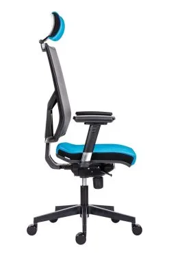 Toimistotuoli Wood Garden Syn Mirage Päätuella, Musta/sininen -NORE Kalusteet Myymälä toimistotuoli wood garden syn mirage paatuella mustasininen 8ecbc netistai reference