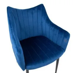 Home4you Tuoli BRETA 60x58xH88cm, Tummansinistä Samettia -NORE Kalusteet Myymälä tuoli breta 60x58xh88cm tummansinista samettia 5e18a halvempi reference