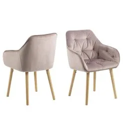 Home4you Tuoli BROOKE 55x58xH83cm, Vanharoosa Sametti/tammi