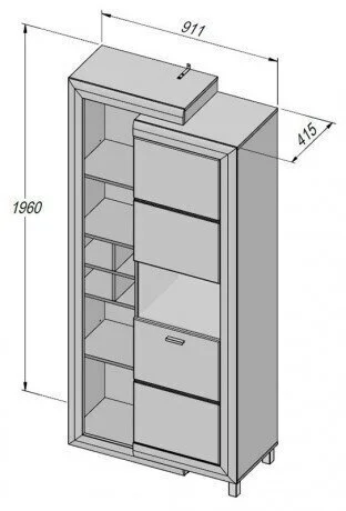Forte TV -jalusta Genetic, Antiikki Tammi / Beige Kiiltävä. 4 Forte TV -jalusta Genetic, Antiikki Tammi / Beige Kiiltävä. - Image 4
