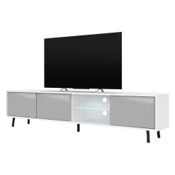 TV-kaappi Selsey Glam, Harmaa/valkoinen