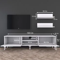 TV-kalustesarja Kalune Design A4, Valkoinen -NORE Kalusteet Myymälä tv kalustesarja kalune design a4 valkoinen db982 palaute reference