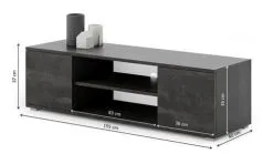 TV-pöytä ADRK Furniture Petra, Vaaleanharmaa -NORE Kalusteet Myymälä tv poyta adrk furniture petra vaaleanharmaa 2a57a palaute reference