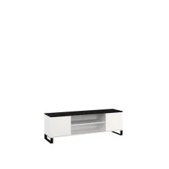 TV-pöytä ADRK Furniture Petra, Valkoinen/musta