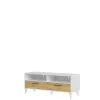 Szynaka Meble TV-pöytä Barris 24, Valkoinen / Ruskea