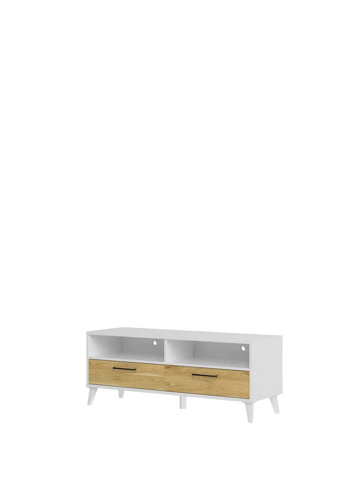 Szynaka Meble TV-pöytä Barris 24, Valkoinen / Ruskea 1 Szynaka Meble TV-pöytä Barris 24, Valkoinen / Ruskea