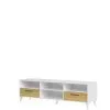 Szynaka Meble TV -pöytä Barris 25, Valkoinen / Ruskea