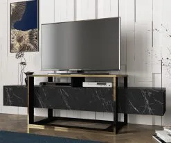 TV-pöytä Kalune Design Bianco, Musta/kulta 10 TV-pöytä Kalune Design Bianco, Musta/kulta -NORE Kalusteet Myymälä tv poyta kalune design bianco mustakulta 569aa halvempi reference